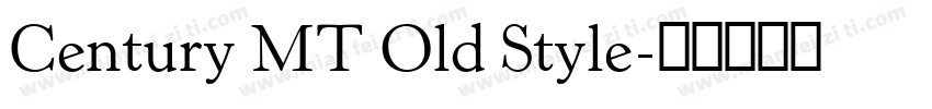 Century MT Old Style字体转换